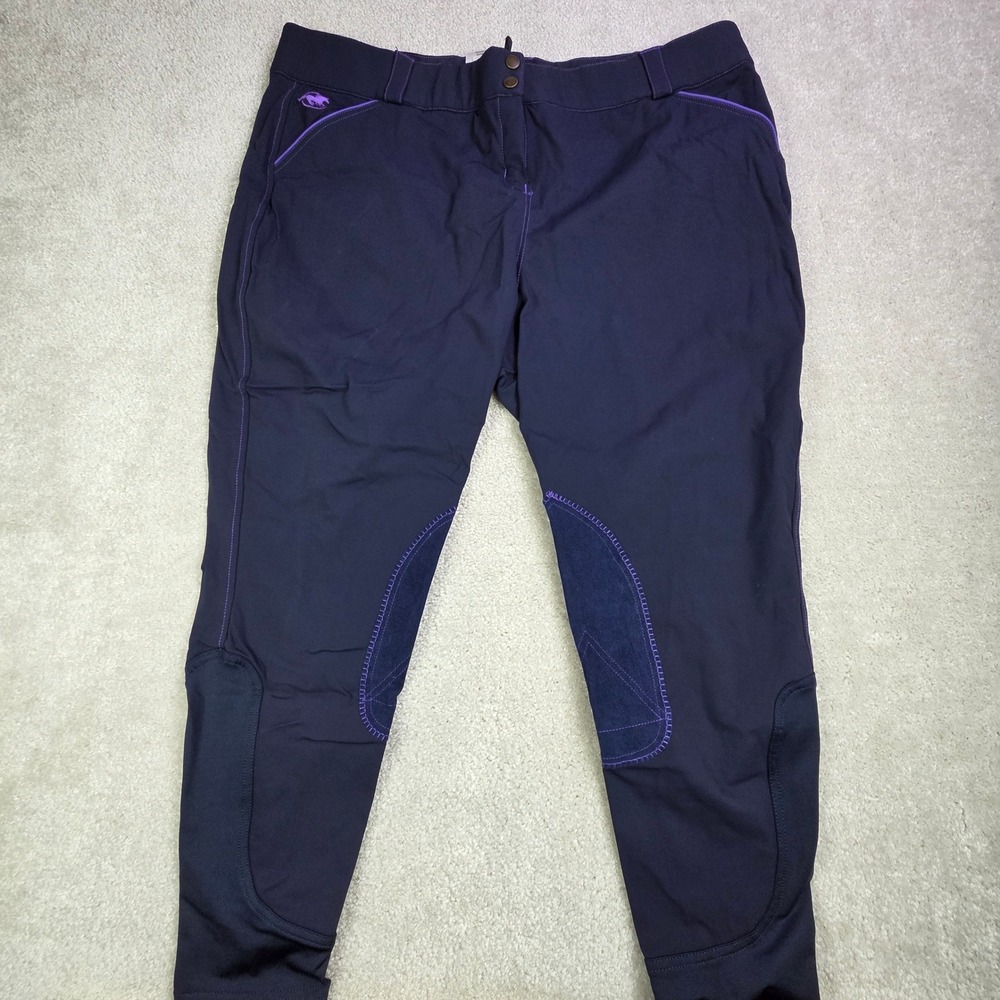 Piper by SmartPak Women's Navy Purple Riding Breeches Equestrian Pants Size‎ 44R